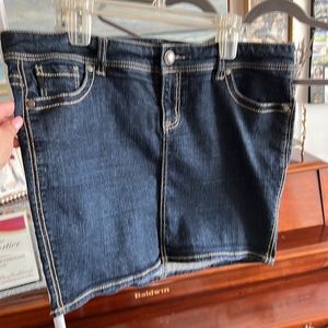 Cute denim mini skirt